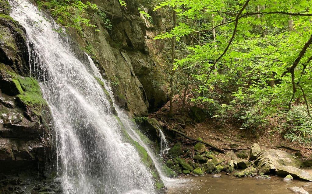 Side view of Spruce Flats Falls