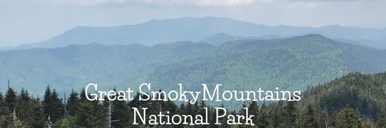 The mountain skyline of the Great Smoky Mountains National Park