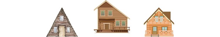 Graphic of rental cabins