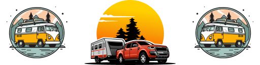 Graphic of camper vans