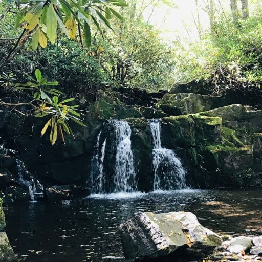 Third level of Indian Flats Falls - Waterfalls in the Smoky Mountians