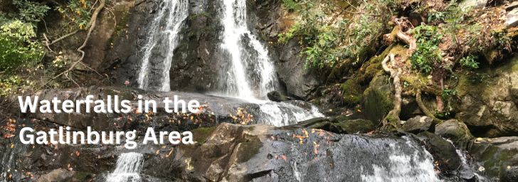 Waterfalls graphic for Smoky Mountains waterfalls in the Gatlinburg area