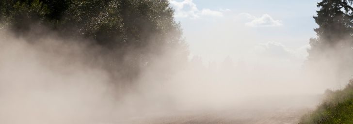 Dusty gravel road