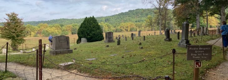 Old graveyard behind a Cades Cove church