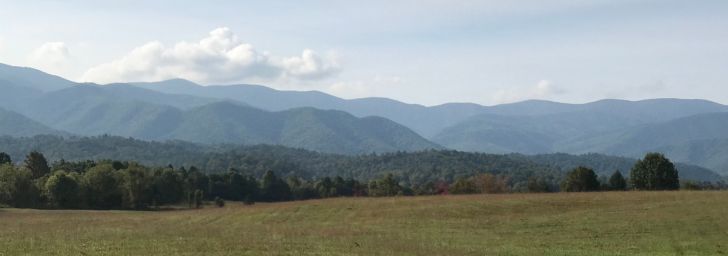 View of the mountains surrounding Cades Cove
